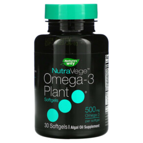 Nature's Way NutraVege Omega-3 Plant 500 mg 30 Softgels 033674121979