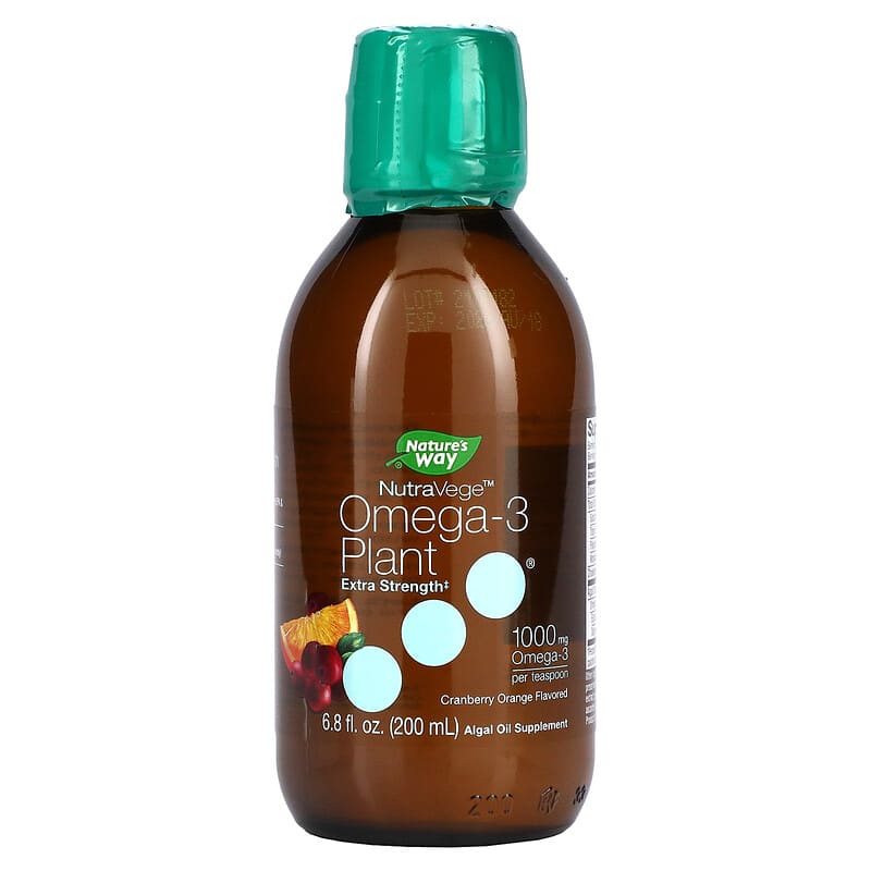 Ascenta NutraVege Omega-3 Plant Extra Strength Cranberry Orange Flavored 1,000 mg 6.8 oz (200 ml) 1 Nature's Way NutraVege Omega-3 Plant Extra Strength Cranberry Orange 1.000 mg 6.8 fl oz (200 ml) 033674123256