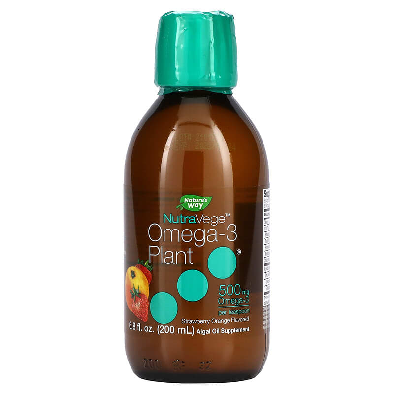 Ascenta NutraVege Omega-3 Plant Strawberry Orange Flavored 500 mg 6.8 oz (200 ml) 1 Nature's Way NutraVege Omega-3 Plant Strawberry Orange 500 mg 6.8 fl oz (200 ml) 033674121955