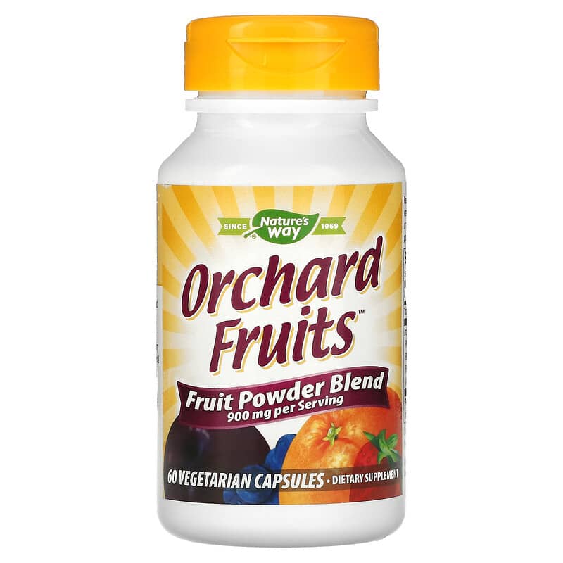 Nature's Way Orchard Fruits Fruit Powder Blend 450 mg 60 viên 1 Nature's Way Orchard Fruits Fruit Powder Blend 450 mg 60 Vegetarian Capsules 033674147948