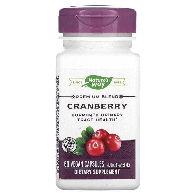 Nature's Way Premium Blend Cranberry 400 mg 60 Vegan Capsules 1 Nature's Way Premium Blend Cranberry 400 mg 60 Vegan Capsules 033674151341