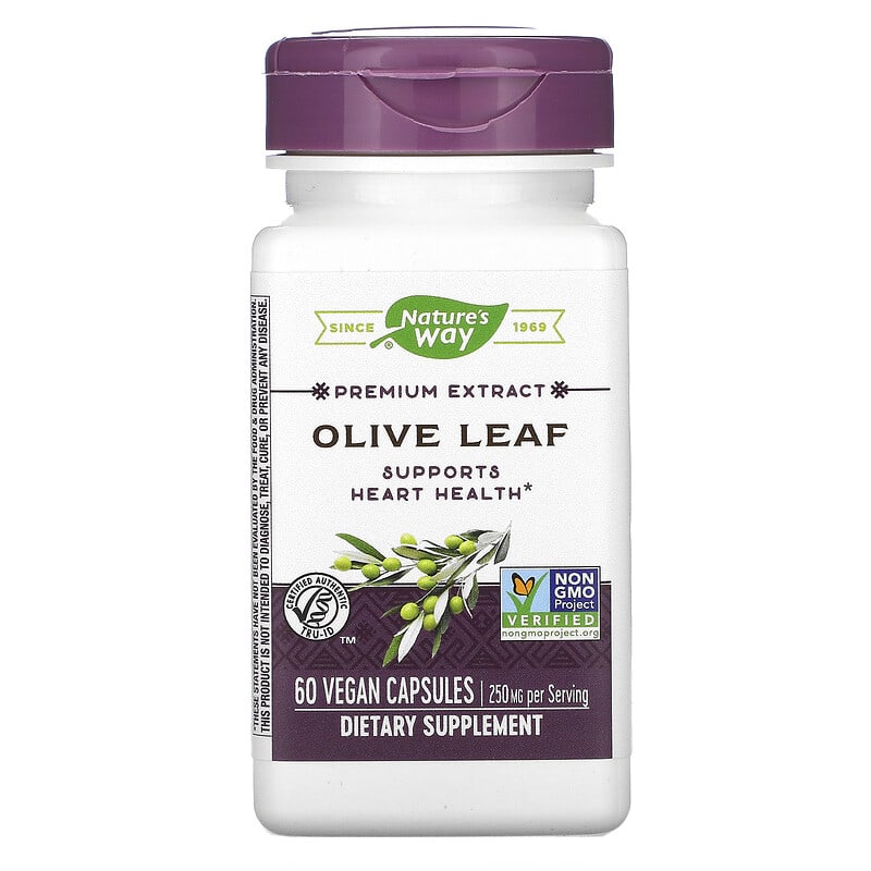 Nature's Way Premium Extract Olive Leaf 250 mg 60 Vegan Capsules 1 Nature's Way Premium Extract Olive Leaf 250 mg 60 Vegan Capsules 033674640005