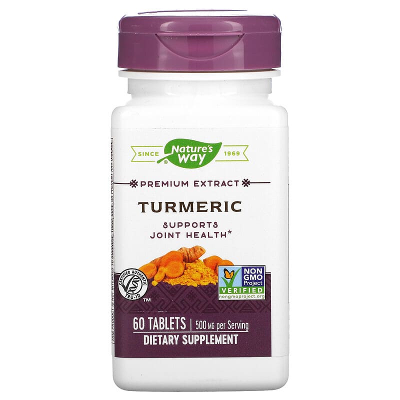 Nature's Way Premium Extract Turmeric 500 mg 60 Tablets 1 Nature's Way Premium Extract Turmeric 500 mg 60 Tablets 033674631003