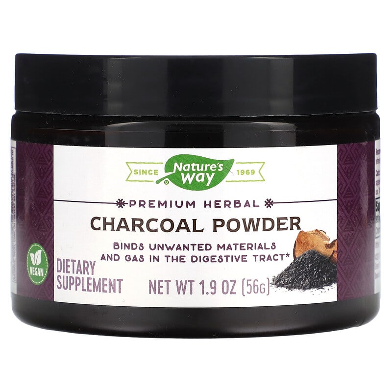 Nature's Way Premium Herbal Charcoal Powder 1.9 oz (56 g) 1 Nature's Way Premium Herbal Charcoal Powder 1.9 oz (56 g) 033674121139