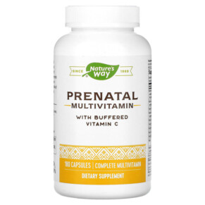 Nature's Way Prenatal Multivitamin with Buffered Vitamin C 180 Capsules 033674451304