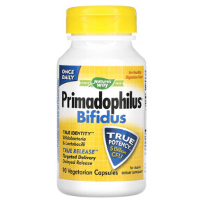 Nature's Way Primadophilus Bifidus For Adults 5 Billion CFU 90 Vegetable Capsules 033674068601