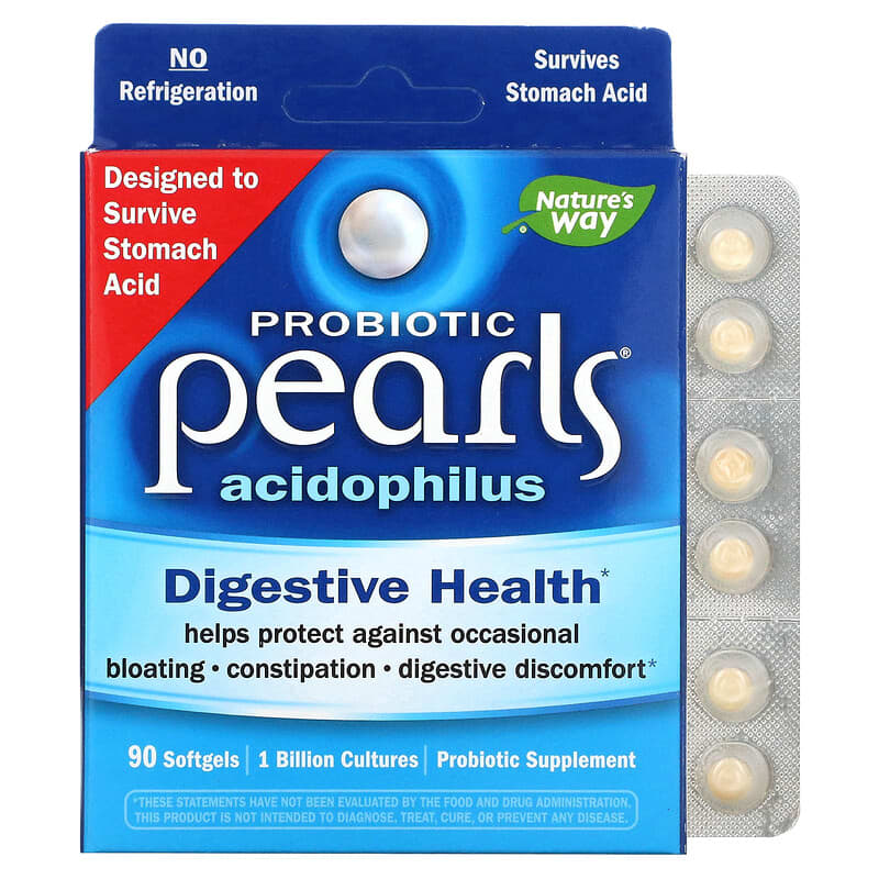 Nature's Way Probiotic Pearls Acidophilus 90 Softgels 1 Nature's Way Probiotic Pearls Acidophilus 90 Softgels 763948042999