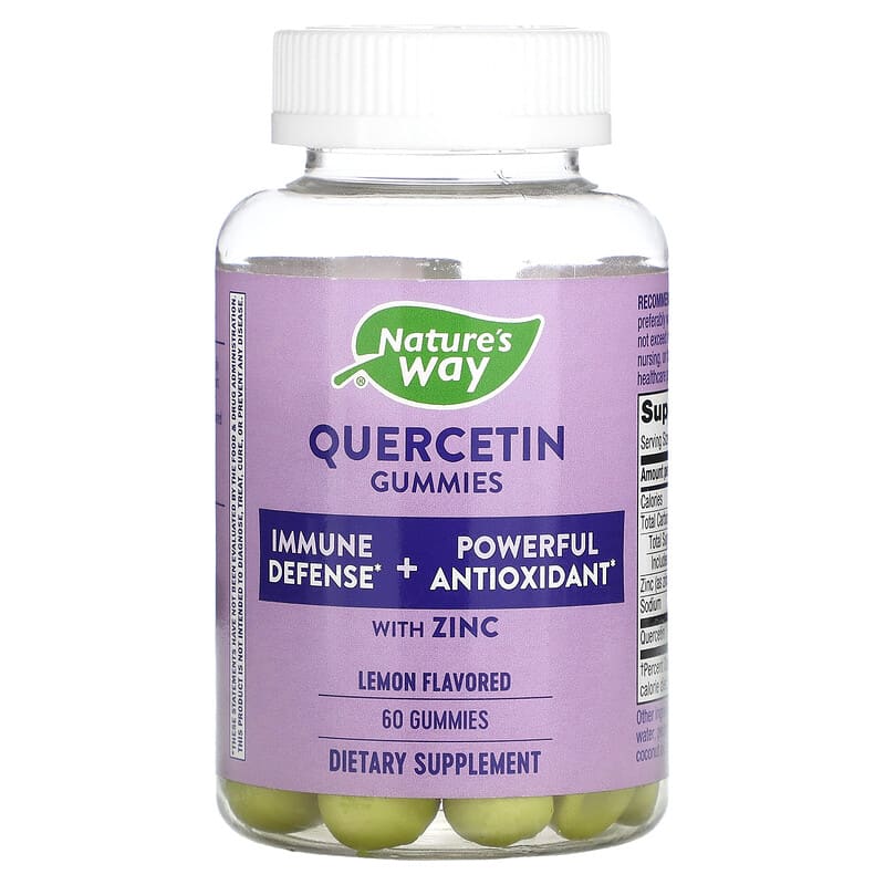 Nature's Way Quercetin Gummies With Zinc Lemon 60 Gummies 1 Nature's Way Quercetin Gummies With Zinc Lemon 60 Gummies 033674142615