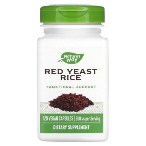 Nature's Way Red Yeast Rice 600 mg 120 Vegan Capsules 033674155400
