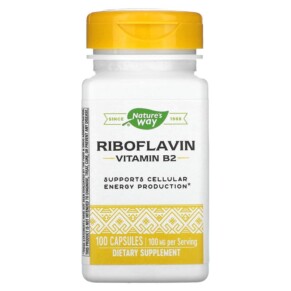 Nature's Way Riboflavin Vitamin B2 100 mg 100 Capsules 033674404218