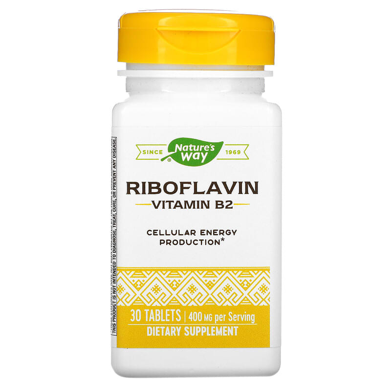 Nature's Way Riboflavin Vitamin B2 400 mg 30 viên 1 Nature's Way Riboflavin Vitamin B2 400 mg 30 Tablets 763948168439