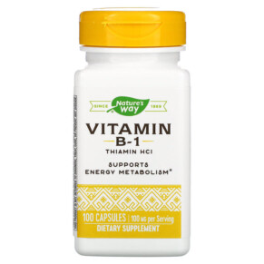 Nature's Way Vitamin B-1 100 mg 100 Capsules 033674404119