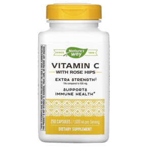 Nature's Way Vitamin C with Rose Hips Extra Strength 1.000 mg 250 Capsules 033674403136