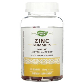 Nature's Way Zinc Gummies Mixed Berry 11 mg 120 Gummies 033674137017