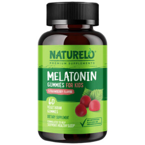 NATURELO Melatonin Gummies For Kids Strawberry 60 Vegetarian Gummies 628110628633