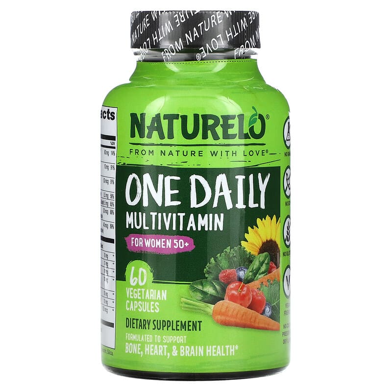 NATURELO One Daily Multivitamin for Women 50+ 60 viên 1 NATURELO One Daily Multivitamin for Women 50+ 60 Vegetarian Capsules 628110628053