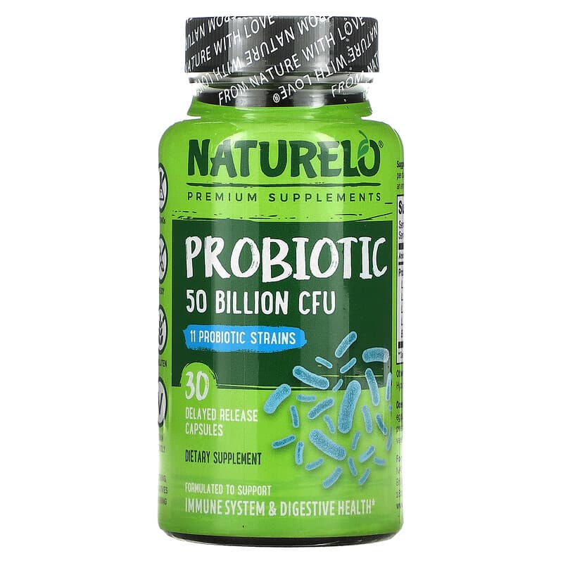 NATURELO Probiotic 50 Billion CFU 30 Delayed Release Capsules 1 NATURELO Probiotic 50 Billion CFU 30 Delayed Release Capsules 628110628152