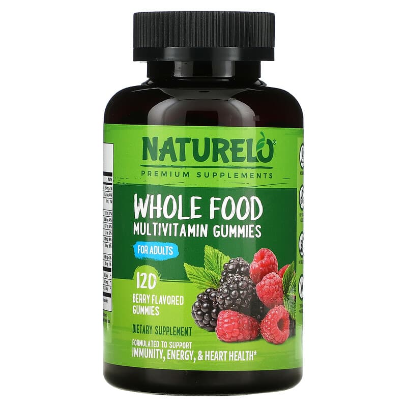 NATURELO Whole Food Vitamin Gummies For Adults Berry 120 Gummies 1 NATURELO Whole Food Multivitamin Gummies For Adults Berry 120 Gummies 628110628275