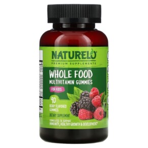 NATURELO Whole Food Multivitamin Gummies for Kids Berry 90 Gummies 628110628268