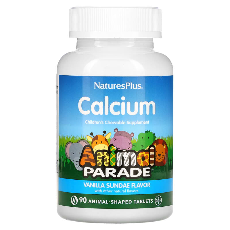 NaturesPlus Animal Parade Calcium Children's Chewable Supplement Vanilla Sundae 90 Animal-Shaped Tablets 1 NaturesPlus Animal Parade Calcium Children's Chewable Supplement Vanilla Sundae 90 Animal-Shaped Tablets 097467299962