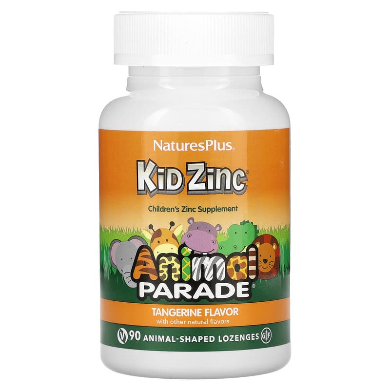 NaturesPlus Animal Parade Kid Zinc Lozenges Tangerine 90 Animal-Shaped Lozenges 1 NaturesPlus Animal Parade Kid Zinc Lozenges Tangerine 90 Animal-Shaped Lozenges 097467299641