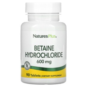 NaturesPlus Betaine Hydrochloride 600 mg 90 Tablets 097467043701