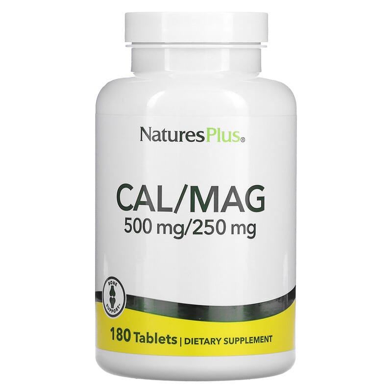 Nature's Plus Cal/Mag 500/250 mg 180 viên 1 NaturesPlus Cal/Mag 500 mg/250 mg 180 Tablets 097467033641