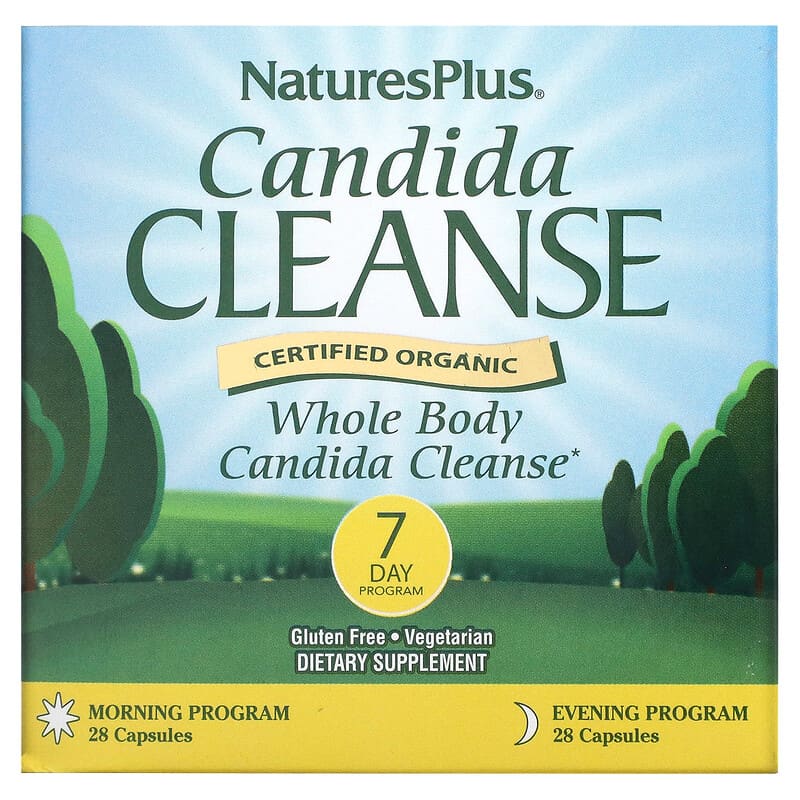 NaturesPlus Candida Cleanse 7 Day Program 2 Bottles 28 Capsules Each 1 NaturesPlus Candida Cleanse 7 Day Program 2 Bottles 28 Capsules Each 097467011168