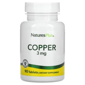NaturesPlus Copper 3 mg 90 Tablets 097467034303