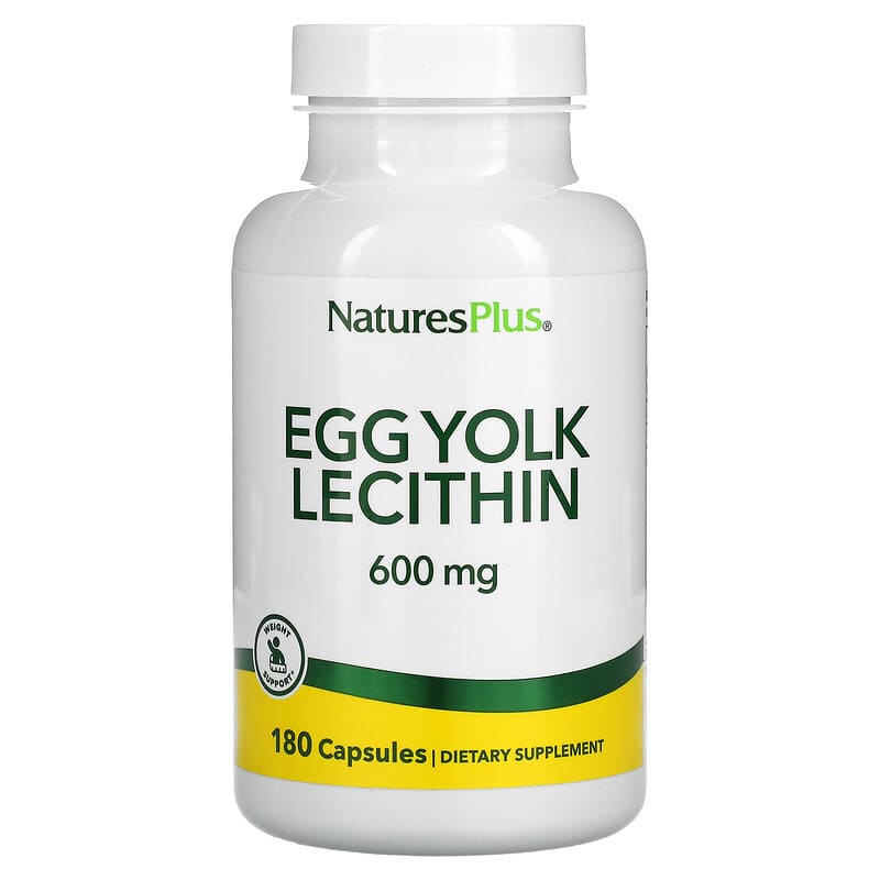 NaturesPlus Egg Yolk Lecithin 300 mg 180 Capsules 1 NaturesPlus Egg Yolk Lecithin 300 mg 180 Capsules 097467041738