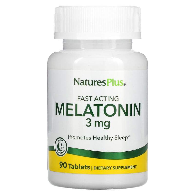 NaturesPlus Fast Acting Melatonin 3 mg 90 Tablets 1 NaturesPlus Fast Acting Melatonin 3 mg 90 Tablets 097467476257