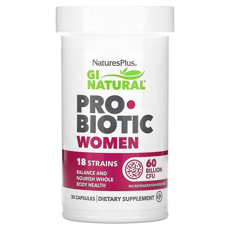 Nature's Plus GI Natural Probiotic Women 60 Billion CFU 30 viên 1 NaturesPlus GI Natural Probiotic Women 60 Billion CFU 30 Capsules 097467439061