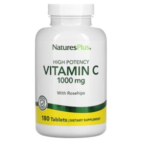 NaturesPlus High Potency Vitamin C With Rosehips 1.000 mg 180 Tablets 097467022904