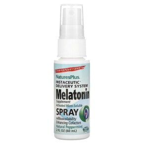 NaturesPlus InstaNutrient Melatonin Spray Natural Peppermint 2 fl oz (60 ml) 097467047624