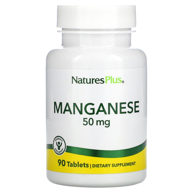 Nature's Plus Manganese 50 mg 90 viên 1 NaturesPlus Manganese 50 mg 90 Tablets 097467034501