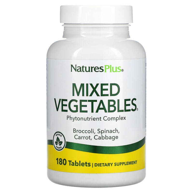 Nature's Plus Mixed Vegetables 180 viên 1 NaturesPlus Mixed Vegetables 180 Tablets 097467037786