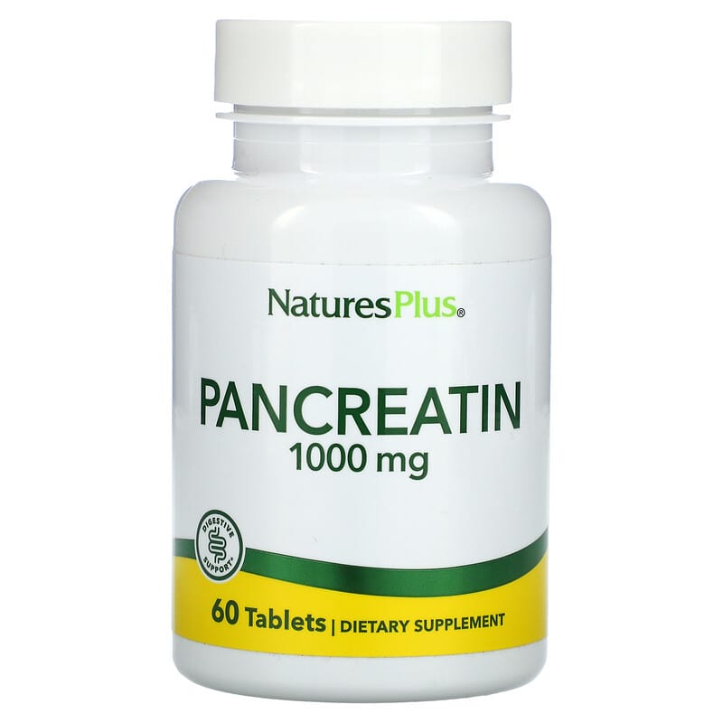 NaturesPlus Pancreatin 1.000 mg 60 Tablets 1 NaturesPlus Pancreatin 1.000 mg 60 Tablets 097467043800