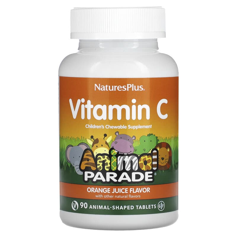 NaturesPlus Source of Life Animal Parade Vitamin C Orange Juice 90 Animal-Shaped Tablets 1 NaturesPlus Source of Life Animal Parade Vitamin C Orange Juice 90 Animal-Shaped Tablets 097467299986