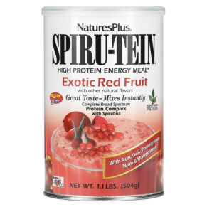 NaturesPlus Spiru-Tein High Protein Energy Meal Exotic Red Fruit 1.1 lbs (504 g) 097467459229