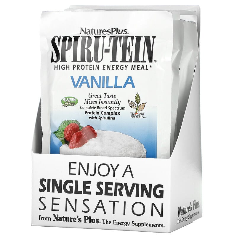 NaturesPlus Spiru-Tein High Protein Energy Meal Vanilla 8 Packets 1.2 oz (34 g) Each 1 NaturesPlus Spiru-Tein High Protein Energy Meal Vanilla 8 Packets 1.2 oz (34 g) Each 097467958210