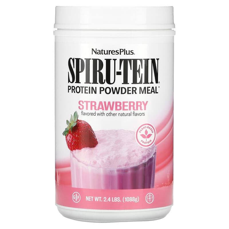NaturesPlus Spiru-Tein Protein Powder Meal Starwberry 2.4 lbs (1.088 g) 1 NaturesPlus Spiru-Tein Protein Powder Meal Starwberry 2.4 lbs (1.088 g) 097467045743