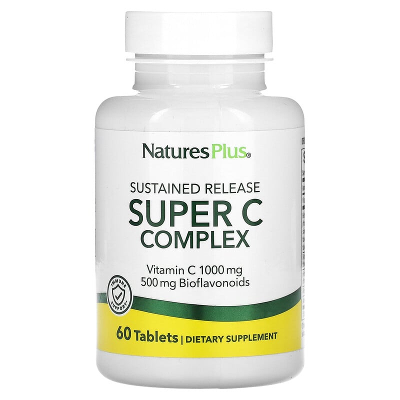 Nature's Plus Sustained Release Super C Complex 60 viên 1 NaturesPlus Sustained Release Super C Complex 60 Tablets 097467024793