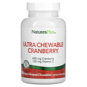 NaturesPlus Ultra Chewable Cranberry 90 Heart-Shaped Chewables 097467039568