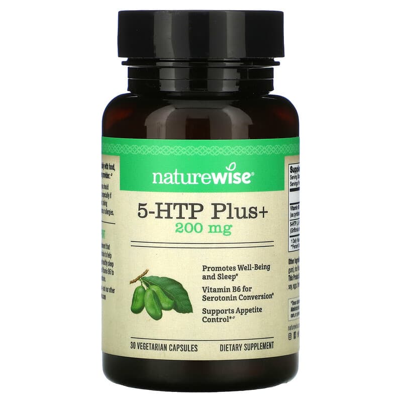 NatureWise 5-HTP Plus+ 200 mg 30 viên 1 NatureWise 5-HTP Plus+ 200 mg 30 Vegetarian Capsules 858081006103