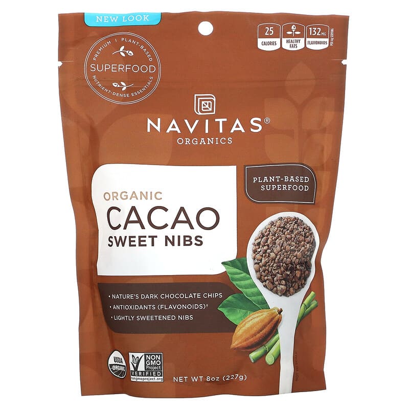 Navitas Organics Organic Cacao Sweet Nibs 8 oz (227 g) 1 Navitas Organics Organic Cacao Sweet Nibs 8 oz (227 g) 811961021313