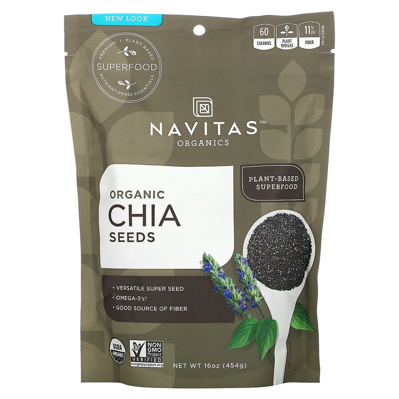 Navitas Organics Organic Chia Seeds 16 oz (454 g) 1 Navitas Organics Organic Chia Seeds 16 oz (454 g) 858847000338