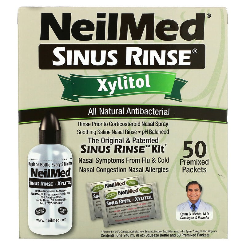 NeilMed Sinus Rinse Xylitol Sinus Rinse Kit 2 Piece Kit 1 NeilMed Sinus Rinse Xylitol Sinus Rinse Kit 2 Piece Kit 705928001077