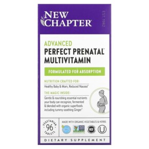 New Chapter Advanced Perfect Prenatal Multivitamin 96 Vegetarian Tablets 727783003164
