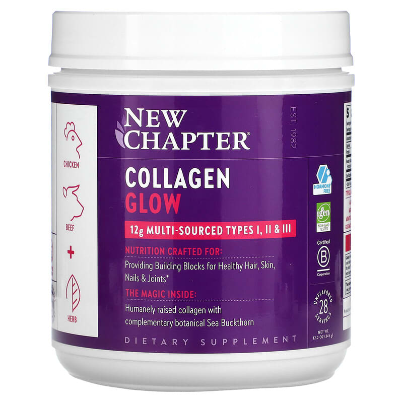 New Chapter Collagen Glow Unflavored 12.2 oz (345 g) 1 New Chapter Collagen Glow Unflavored 12.2 oz (345 g) 727783902481