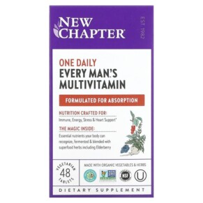New Chapter Every Man's One Daily Multivitamin 48 Vegetarian Tablets 727783003270